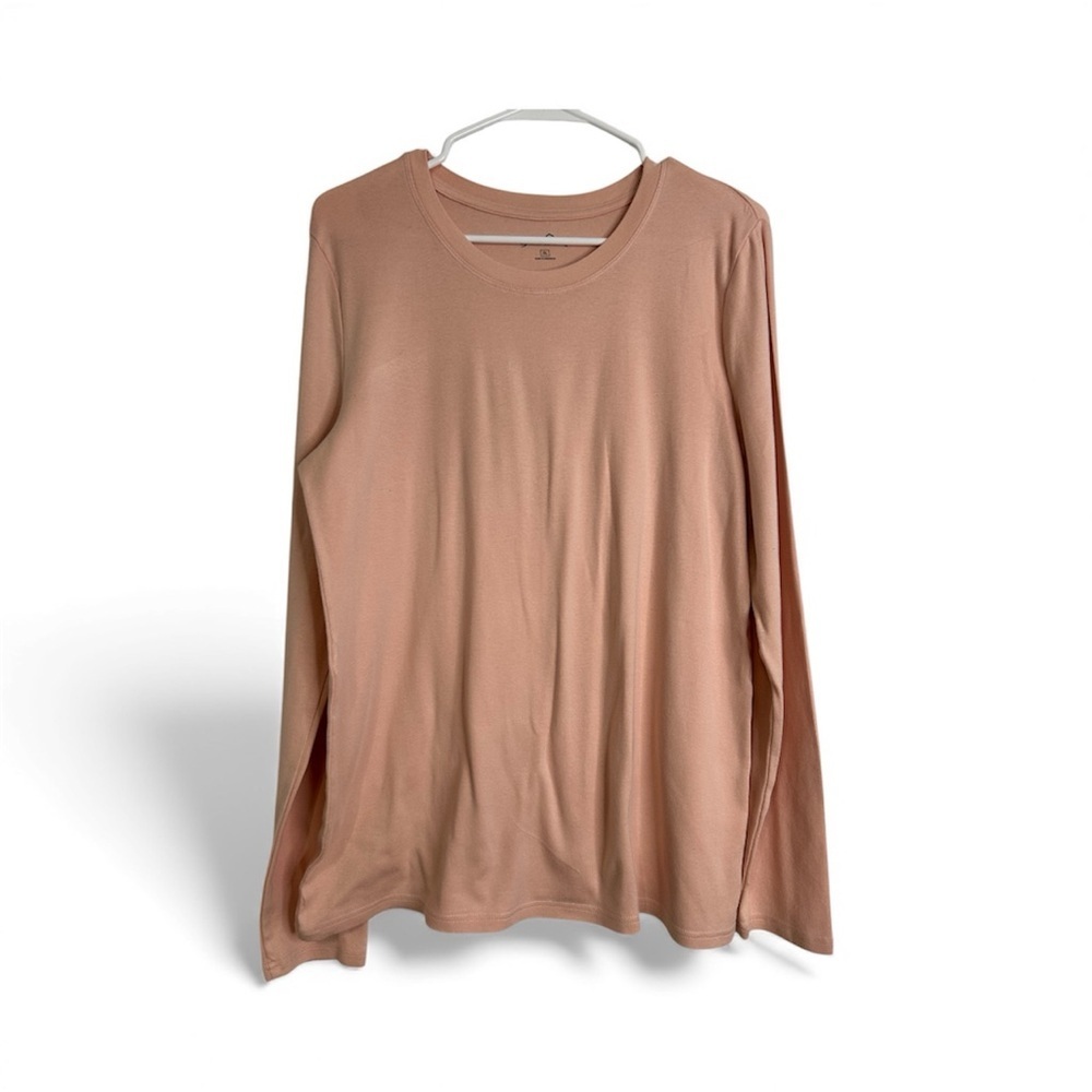 Eddie Bauer Women's Long Sleeve Top in Soft Peach